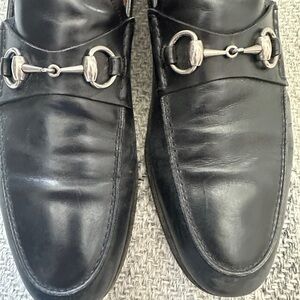 Gucci Men's Loafers with Silver Horsebit, Size 9 1/2 (US size 10)